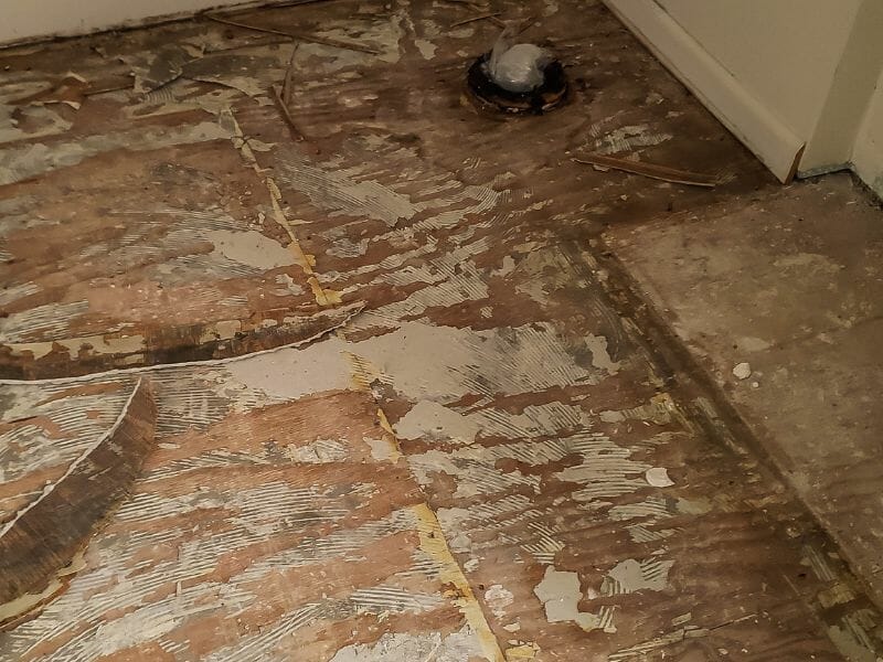 damaged floor 
